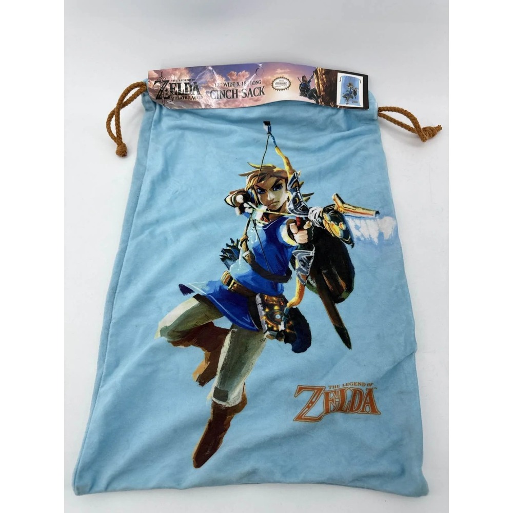 Zelda Breath Wild Cinch Sack Nintendo Switch Promo Drawstring Bag